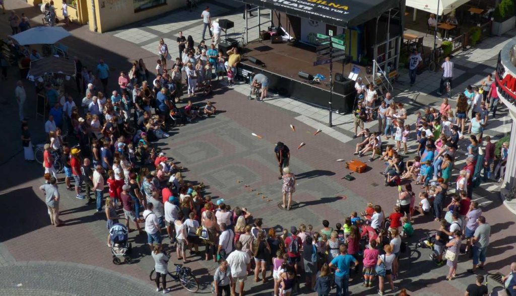 Photo from a  street show in Zielona Góra