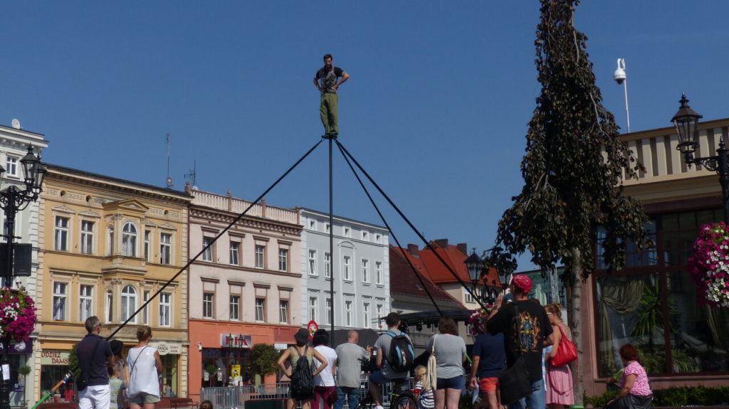 Street performers at BuskerBus Festival in Krotoszyn