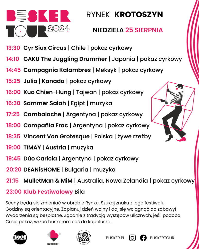 Busker Tour 2024 w Krotoszynie sobota 25.08