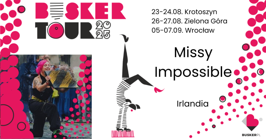 Artystka uliczna Missy Impossible z łożem gwoździ