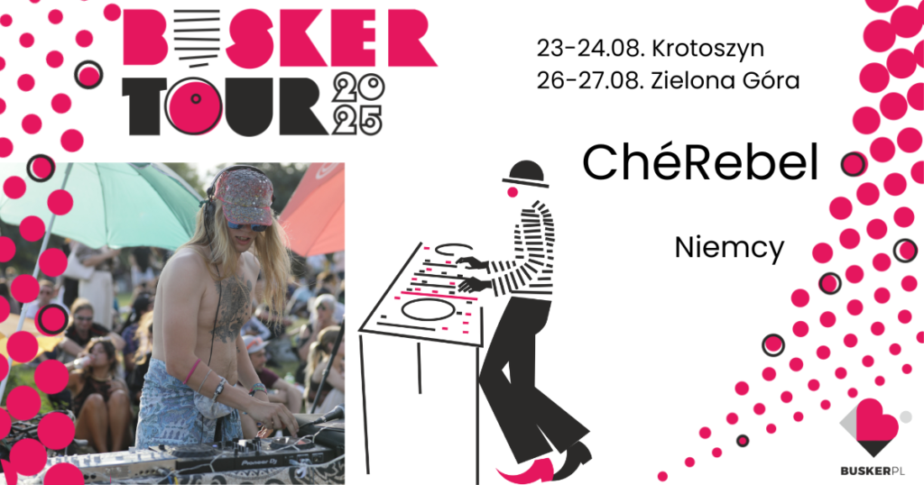 ChéRebel will perform electronic music at Busker Tour 2025