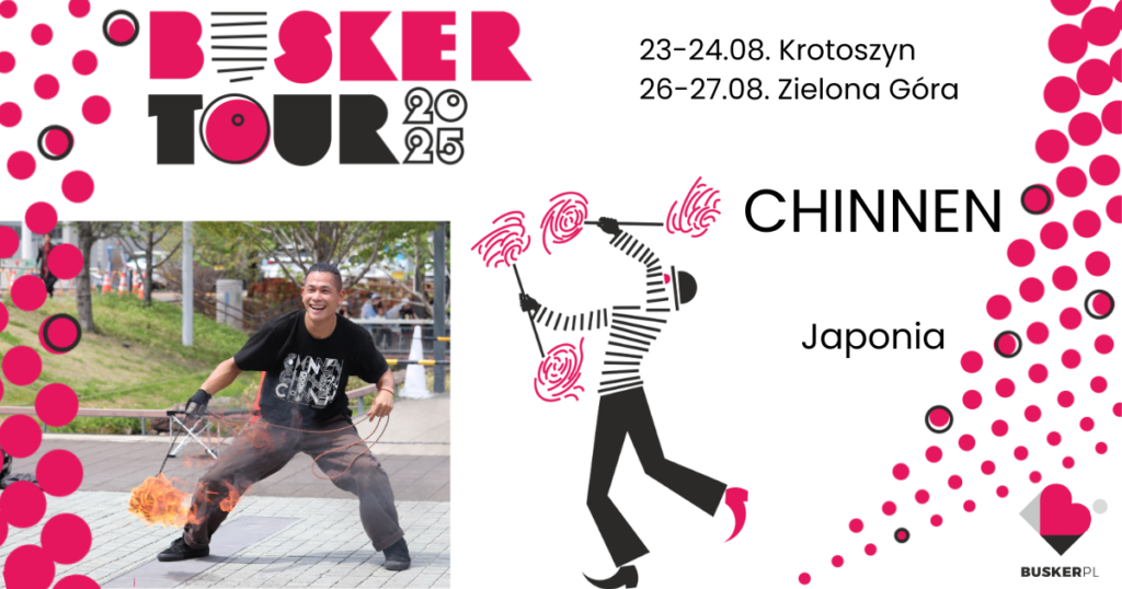 Fire artist CHINNEN will perform at Busker Tour for the first time