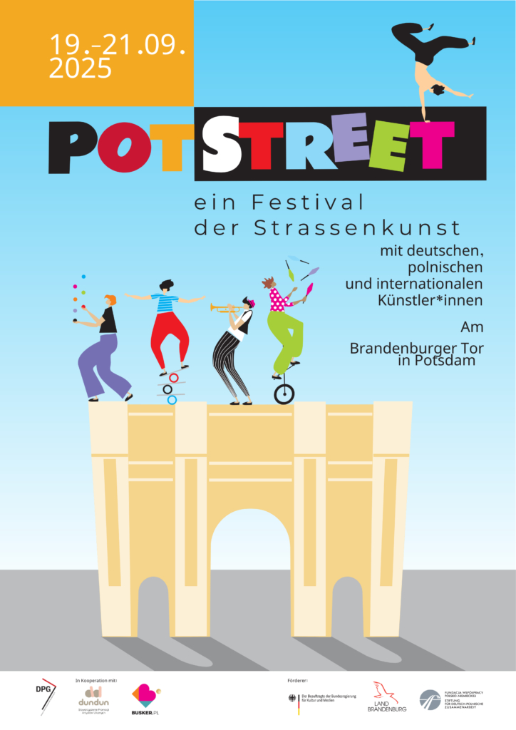 Plakat festiwalu PotStreet w Poczdamie